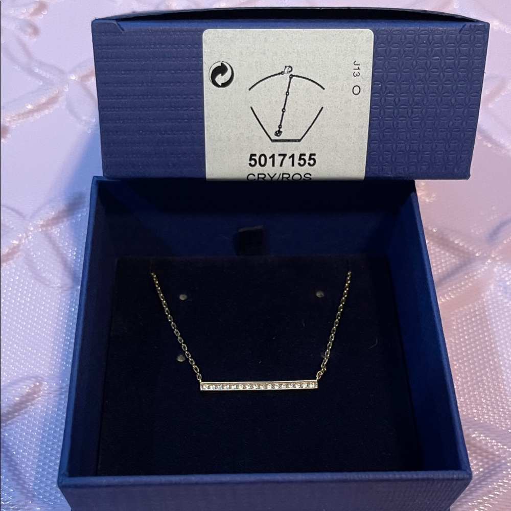 Swarovski Rose Gold Necklace with Crystal Accents